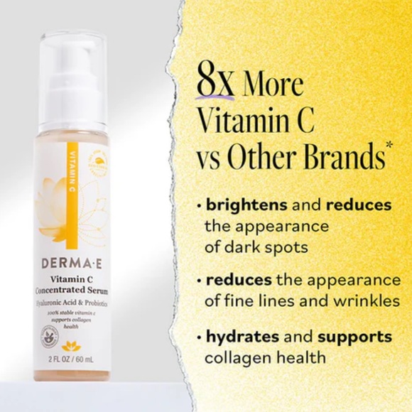 NWT Derma-E Vitamin C Concentrated Serum Hyaluronic Acid probiotics 60ml - Picture 4 of 8
